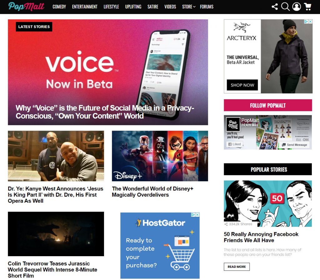 PopMalt Homepage